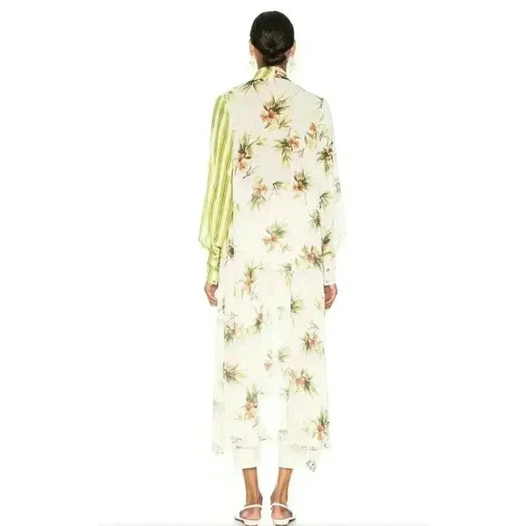 PATBO High Low Tunic Top Cover Up Beach Shirt Dress Floral Asymmetric $595 XS S - Picture 4 of 10